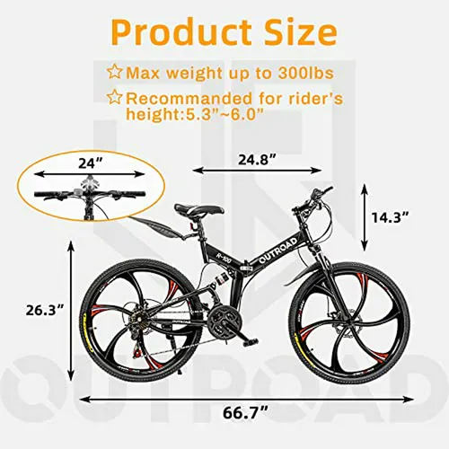 Bicicletas Plegables Para Adultos De 26 Pulgadas-bicicletas