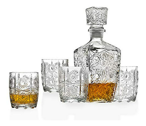 Set De Whisky: Decantador Y Vasos, Transparentes