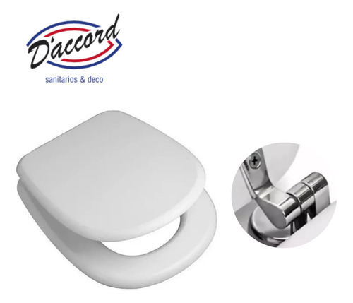 Asiento De Inodoro Apto Br D'accord Hjes Metal Color Blanco