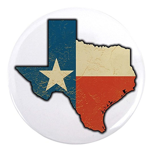 Royal Lion 3.5 Inch Button Texas Flag Shaped
