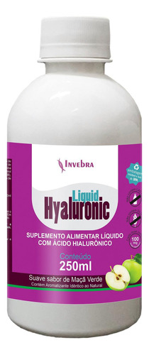 Liquid Hyaluronic Maçã Suplemento Ácido Hialurônico 250ml