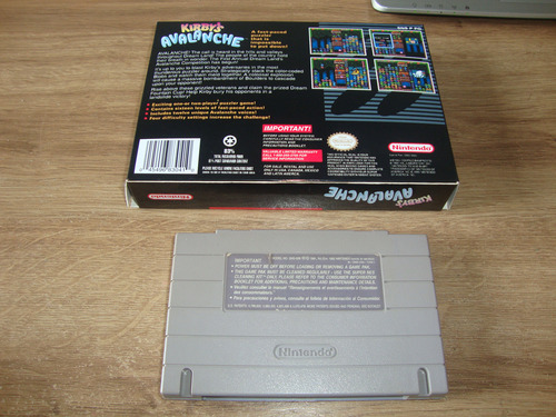 Kirby S Avalanche Original Americano Para Super Nes (Usado)