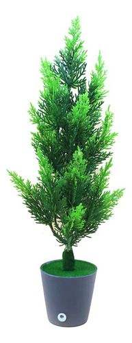 Lámpara Ciprés Bonsái Artificial De Mesa Para Decoración Verde