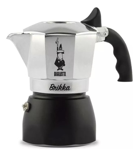 Cafetera Italiana Bialetti Nueva Brikka 4 Tazas