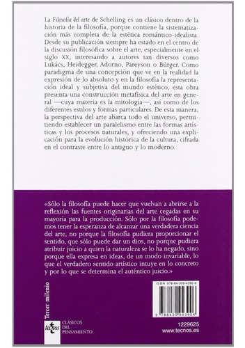 Friedrich Wilhelm Joseph Von Schelling Filosofía del arte Editorial Tecnos