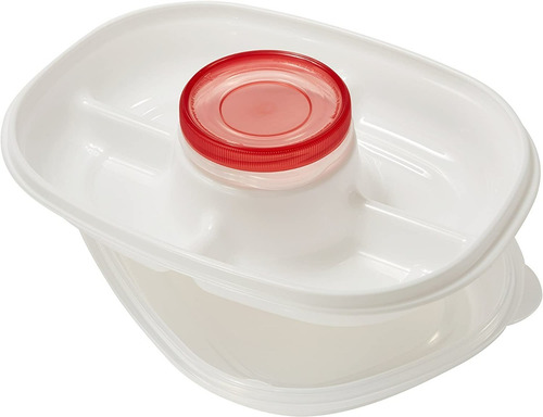 Plato Botanero Grande Con Divisiones Rubbermaid Con Tapa