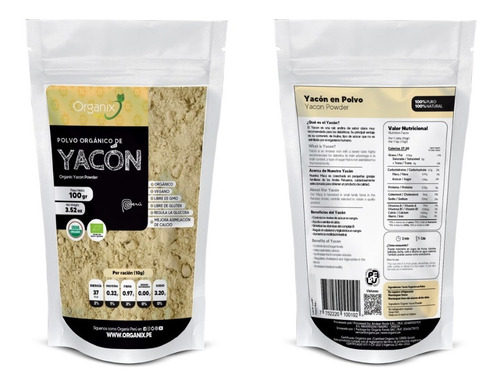 Imagen 2 de 2 de Yacón Orgánico En Polvo - 100g