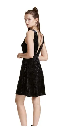 Vestido negro online terciopelo h&m