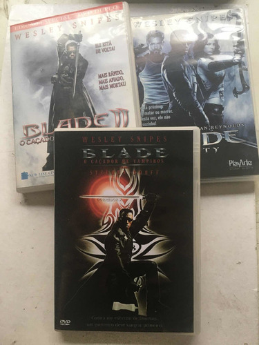 Blade O Caçador De Vampiros 1,2 E3 Filmes Dvd Original Usado