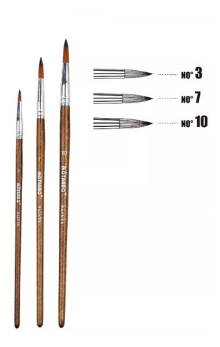 Imagen 2 de 2 de Set De Pinceles Paintbrush Color Marron (3und)