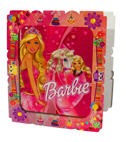 Piñata De Barbie Cuadrada Infantil Fiesta Arlequín