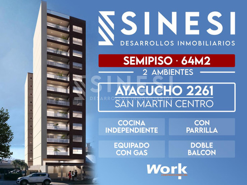 Semipiso 2 Ambientes - Doble Balcon - San Martín Centro - Work Ayacucho 2261