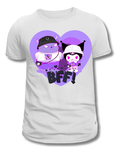 Playera Niñas Bff Kuromi Amigos Amistad 2 Kawai