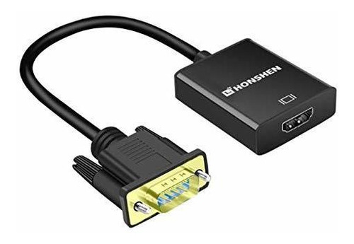 Honshen Adaptador Convertidor De Vga A Hdmi Con Soporte De A