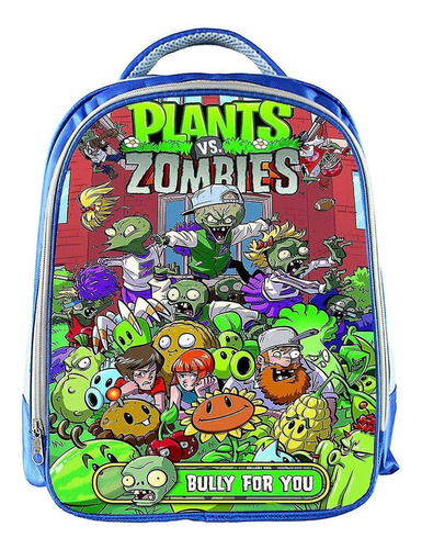 Mochila Escolar Plantas Zombie Kindergarten