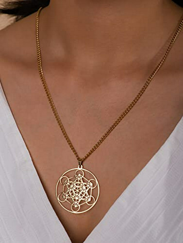 E Collar Con Dije Vintage Chapado En Oro Para Regalo