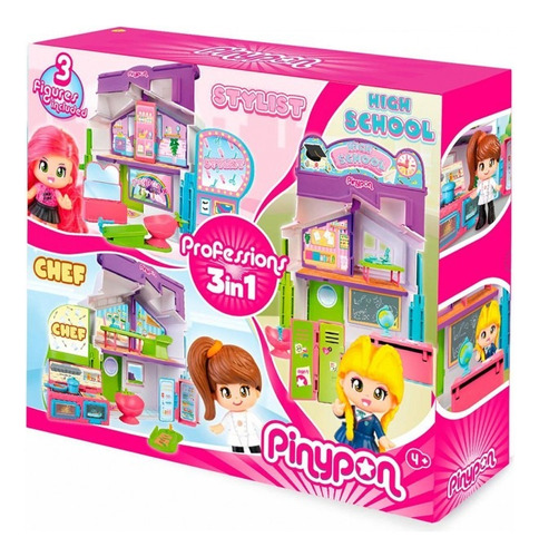 Playset Pinypon 3 En 1 Ambientes Profesionales Y Figura Tut