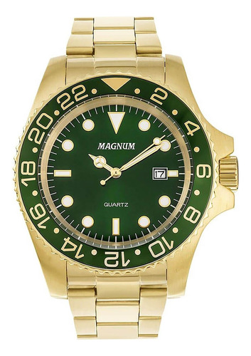 Relógio Masculino Magnum Dourado Ma32934g Garantia 1 Ano