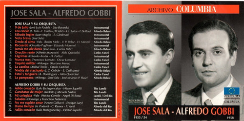 Cd Jose Sala - Alfredo Gobbi Archivo Columbia