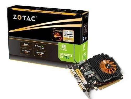 Placa De Vídeo Nvidia Geforce Zotac Gt730 1gb Ddr3 128bits