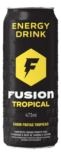 Energético Fusion Tropical Lata 473ml Pack 5 Unidades Gamer