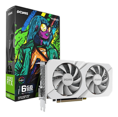Placa De Video Gpu Nvidia Geforce Rtx 3050 6gb Gddr6 Branca