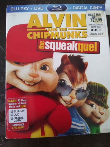 Blue Ray+dvd+ Copy Alvin Y Las Ardillas The Squeakquel