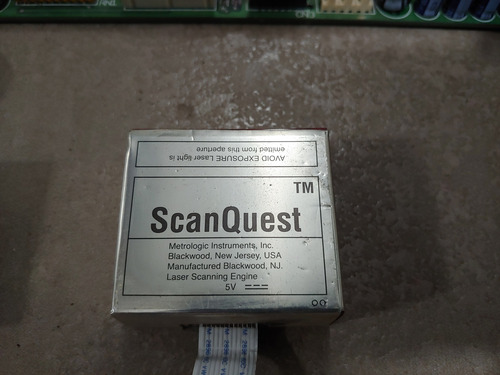 3 Escaner Laser Codigo De Barras Metrologic Scanquest 5v Plateado Cinta (Usado)