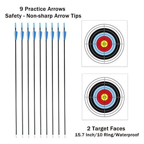Juego De Arco Y Flecha Para Principiantes Con 9 Flechas