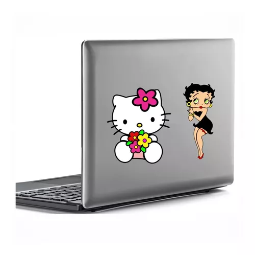 Adesivo Personalizado Kit 4un Notebook Geladeira Hello Kitty