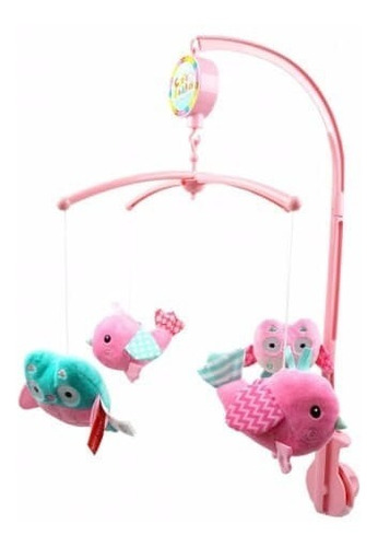 Movil Cuna Musical Bebe De Peluche Juguete Rosa