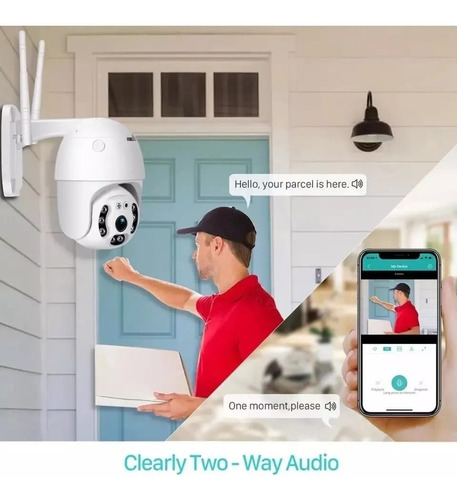 Imagen 3 de 9 de Camara Ip Wifi Domo Giratoria Full Hd Exterior Vision Noctur