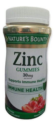 Nature's Bounty Gomitas De Zinc Bayas Mixtas, 30 Mg, 70 Unid