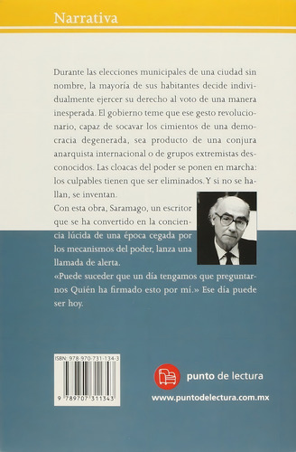 Ensayo Sobre La Lucidez Jose Saramago