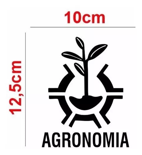 Loja da Agronomia - Adesivo logo Agronomia Branco