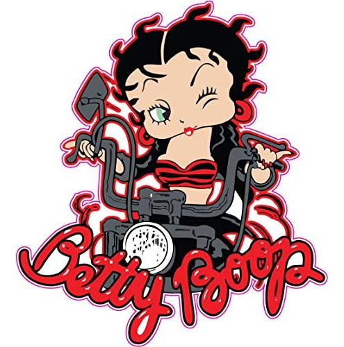 Pegatina De Vinilo  Betty Boop  Bicicleta O Coche