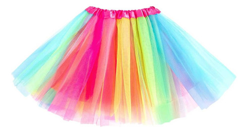 Saia Tule Arco Iris Infantil