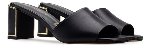Zapatillas De Tacón Davenia De Piel Sandalia Para Dama Zaira
