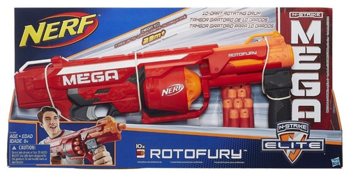 Nerf Mega Rotofury Arma Niño Juguete Dardos Gun Pistola