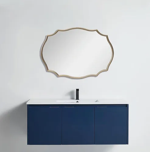 Parisloft Espejo De Pared Ovalado Festoneado, Espejo Moderno