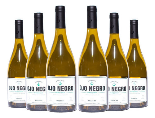 Vino Blanco Ojo Negro Chardonnay Rio Negro Patagonia X6