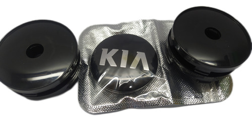 Tapa Y  Emblema De Aro Rueda Para Kia  58 Mm  Kit 4 Und