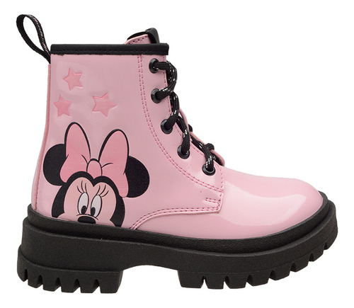 Botas Combat Casuales Niña Suela Ligera Color Rosa Dy64007