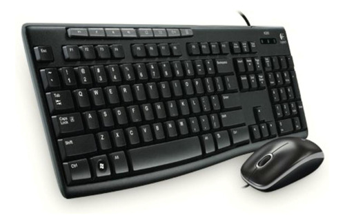 Logitech Mk200 Combo De Mouse Y Teclado Con Cable Negro