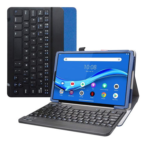 Funda Con Teclado Bige Para Lenovo Tab M10 Plus 10.3 (azul)