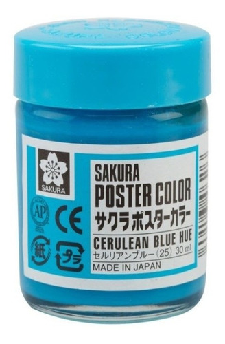 Tempera Profesional Sakura Poster Color 30ml-varios Colores Color Azul Cerúleo