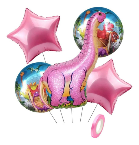 Set X 5 Globos Brontosaurio