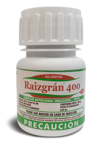 Imagen 1 de 1 de Fertilizante- Raizgrán 400 100 G. Formación De Raíces