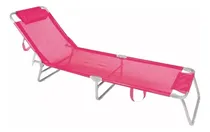 Comprar Reposera Camastro Aluminio Reforzad Catre Plegable 4 Pos Mor Color Rosa Claro