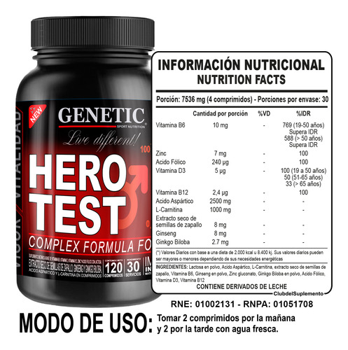 Aumenta Libido Potenciador Sexual 360 Comp Hero Test Genetic
